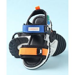 Cute Walk by Babyhug Sandals with Velcro Closure - Blue & Orange