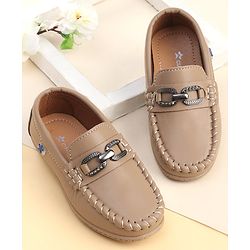 Cute Walk by Babyhug Formal & Party Wear Slip On Shoes - Khaki