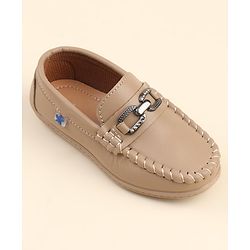 Cute Walk by Babyhug Formal & Party Wear Slip On Shoes - Khaki