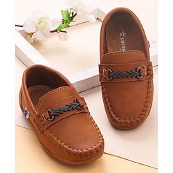 Cute Walk by Babyhug Slip On Loafer Shoes - Brown