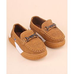 Cute Walk by Babyhug Slip On Formal & Party Wear Shoes with Applique - Brown