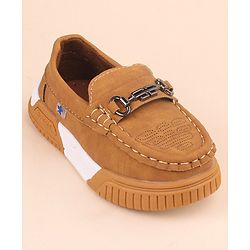 Cute Walk by Babyhug Slip On Formal & Party Wear Shoes with Applique - Brown