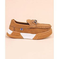 Cute Walk by Babyhug Slip On Formal & Party Wear Shoes with Applique - Brown