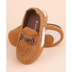 Cute Walk by Babyhug Slip On Formal & Party Wear Shoes with Applique - Brown