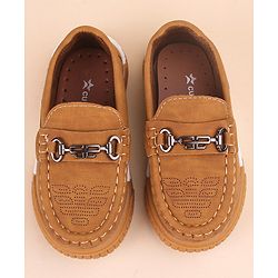 Cute Walk by Babyhug Slip On Formal & Party Wear Shoes with Applique - Brown
