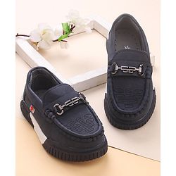 Cute Walk by Babyhug Slip On Formal & Party Wear Shoes with Applique - Blue