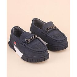 Cute Walk by Babyhug Slip On Formal & Party Wear Shoes with Applique - Blue