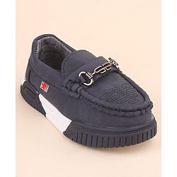 Cute Walk by Babyhug Slip On Formal & Party Wear Shoes with Applique - Blue