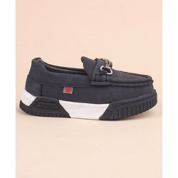 Cute Walk by Babyhug Slip On Formal & Party Wear Shoes with Applique - Blue