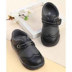 Cute Walk by Babyhug Party Shoes with Velcro Closure - Black
