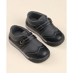 Cute Walk by Babyhug Party Shoes with Velcro Closure - Black
