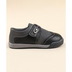 Cute Walk by Babyhug Party Shoes with Velcro Closure - Black