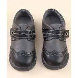 Cute Walk by Babyhug Party Shoes with Velcro Closure - Black