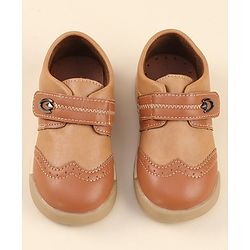 Cute Walk by Babyhug Party Shoes with Velcro Closure - Black