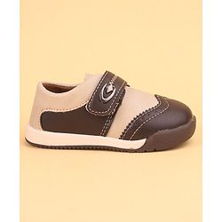 Cute Walk by Babyhug Party Shoes with Velcro Closure - Brown