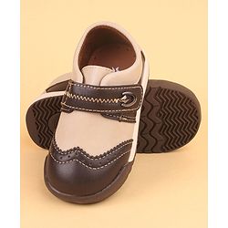 Cute Walk by Babyhug Party Shoes with Velcro Closure - Brown