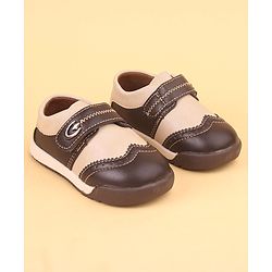 Cute Walk by Babyhug Party Shoes with Velcro Closure - Brown