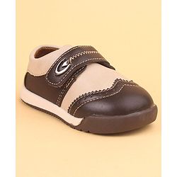 Cute Walk by Babyhug Party Shoes with Velcro Closure - Brown