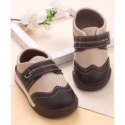 Cute Walk by Babyhug Party Shoes with Velcro Closure - Brown