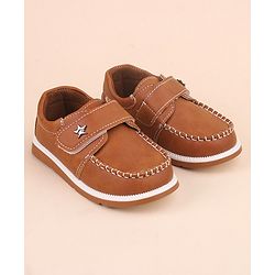 Cute Walk by Babyhug Velcro Closure Formal & Party Wear Shoes with Applique - Brown