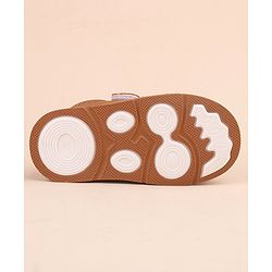 Cute Walk by Babyhug Velcro Closure Formal & Party Wear Shoes with Applique - Brown