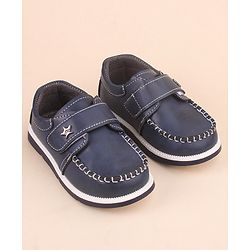 Cute Walk by Babyhug Velcro Closure Formal & Party Wear Shoes with Applique - Blue