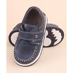 Cute Walk by Babyhug Velcro Closure Formal & Party Wear Shoes with Applique - Blue