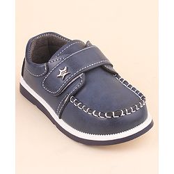 Cute Walk by Babyhug Velcro Closure Formal & Party Wear Shoes with Applique - Blue