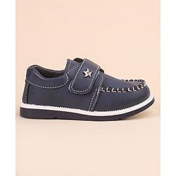Cute Walk by Babyhug Velcro Closure Formal & Party Wear Shoes with Applique - Blue