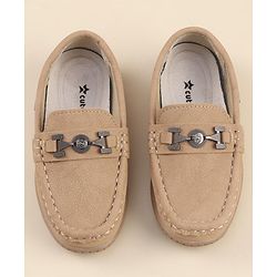 Cute Walk by Babyhug Slip On Formal Loafers - Khaki