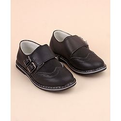 Cute Walk by Babyhug Slip On Formal & Party Wear Shoes with Buckle Closure - Black