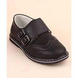 Cute Walk by Babyhug Slip On Formal & Party Wear Shoes with Buckle Closure - Black