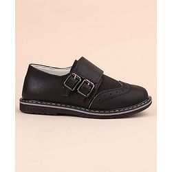 Cute Walk by Babyhug Slip On Formal & Party Wear Shoes with Buckle Closure - Black