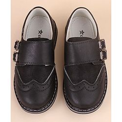 Cute Walk by Babyhug Slip On Formal & Party Wear Shoes with Buckle Closure - Black