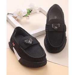 Cute Walk by Babyhug Slip On Loafers  - Black
