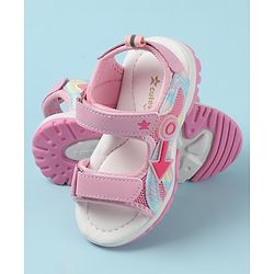 Cute Walk by Babyhug Sandals with Velcro Closure & Applique - Pink