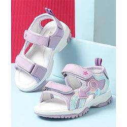Cute Walk by Babyhug Sandals with Velcro Closure & Applique - Pink