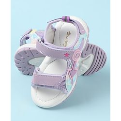 Cute Walk by Babyhug Sandals with Velcro Closure & Applique - Pink