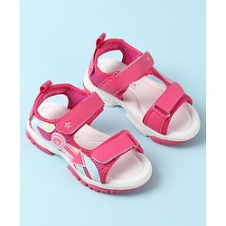 Cute Walk by Babyhug Sandals with Velcro Closure & Applique - Pink