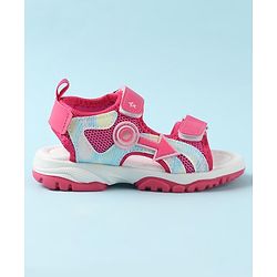 Cute Walk by Babyhug Sandals with Velcro Closure & Applique - Pink