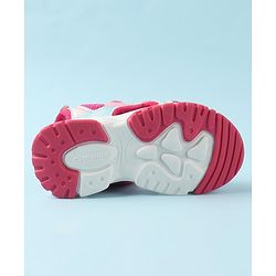 Cute Walk by Babyhug Sandals with Velcro Closure & Applique - Pink