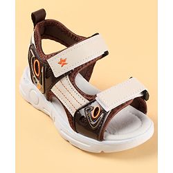 Cute Walk by Babyhug Sandals with Velcro Closure - Brown