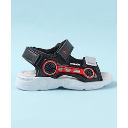 Cute Walk by Babyhug Sandals with Velcro Closure - Black