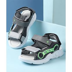 Cute Walk by Babyhug Sandals with Velcro Closure - Grey