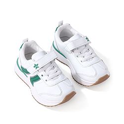 Cute Walk by Babyhug Velcro Closure Sneakers - White & Green