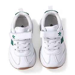 Cute Walk by Babyhug Velcro Closure Sneakers - White & Green