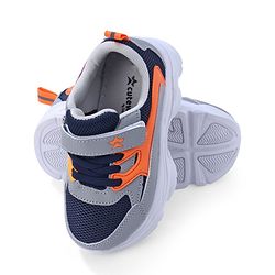 Cute Walk by Babyhug Velcro Closure Sneakers - Orange & Navy