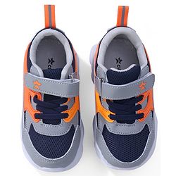 Cute Walk by Babyhug Velcro Closure Sneakers - Orange & Navy