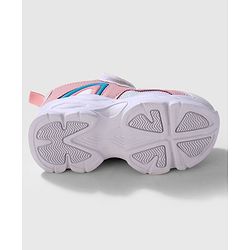 Cute Walk by Babyhug Velcro Closure Sneakers - White & Pink