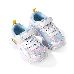 Cute Walk by Babyhug Velcro Closure Sneakers  - White & Blue